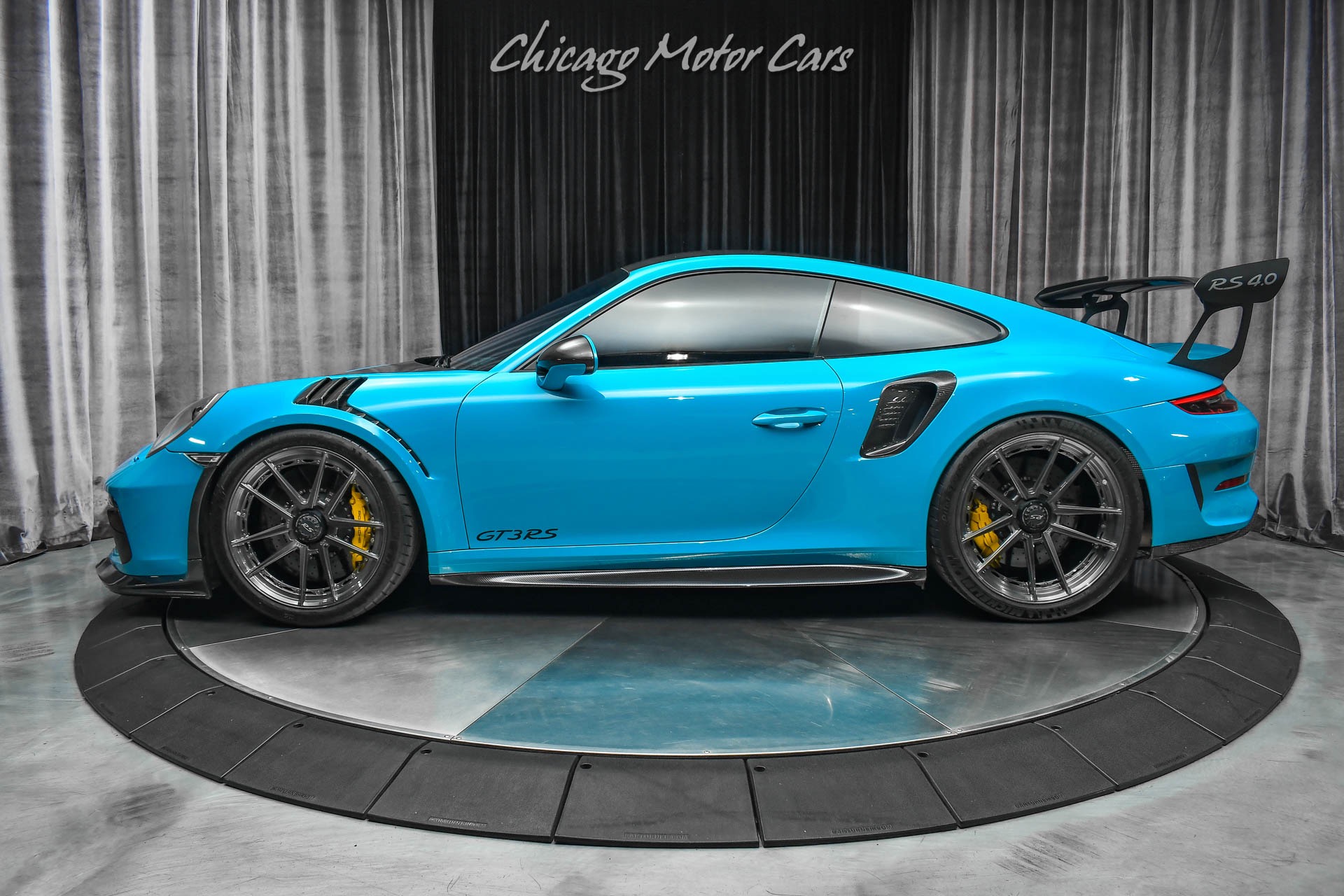 Used-2019-Porsche-911-GT3-RS-Weissach-Coupe-Miami-Blue-Front-Lift-PCCBs-Tons-of-Carbon