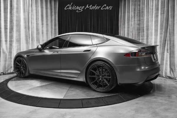 Used-2021-Tesla-Model-S-Plaid-Sedan-Autopilot-Matte-Gray-Wrap-Vossen-Hybrid-Forged-Wheels