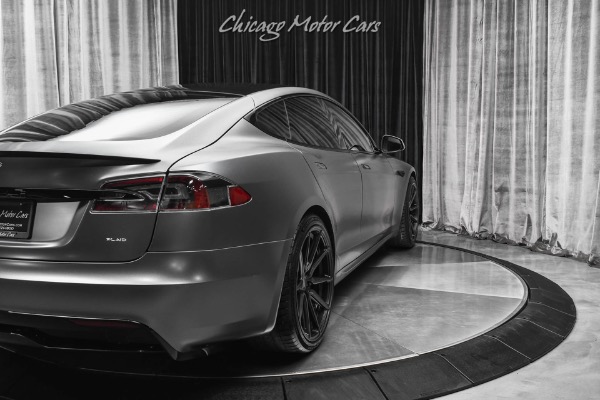 Used-2021-Tesla-Model-S-Plaid-Sedan-Autopilot-Matte-Gray-Wrap-Vossen-Hybrid-Forged-Wheels