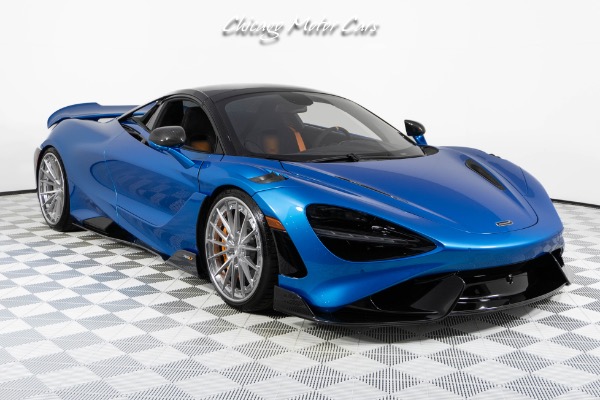 Used-2022-McLaren-765LT-Spider-Huge-MSRP-1-of-1-MSO-Celerium-Blue-Anrky-Wheels-Only-1600-Miles