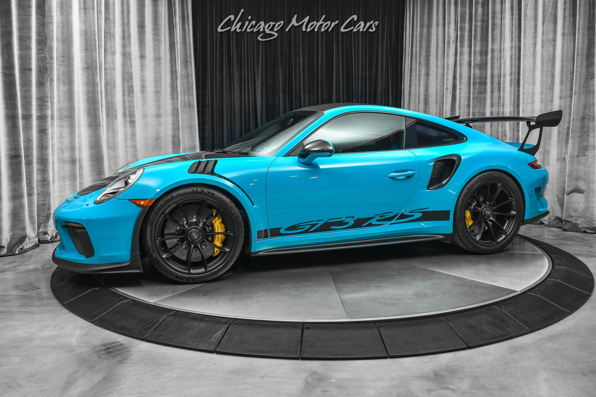 Used 2019 Porsche 911 GT3 RS Weissach Pkg Miami Blue Front Lift