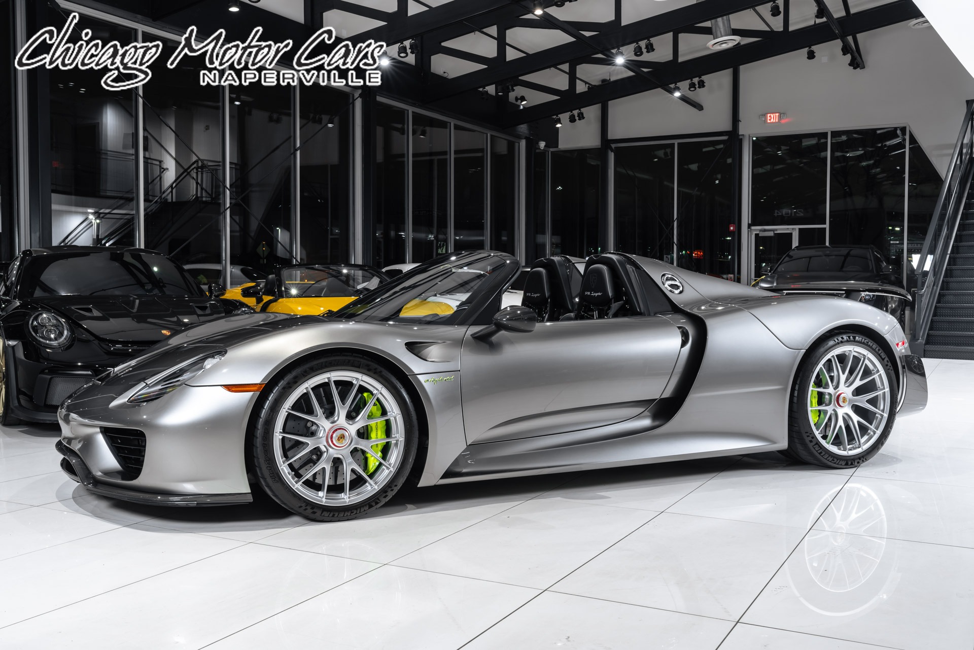 Used 2015 Porsche 918 Spyder Weissach Package Liquid Silver Paint! Front  Lift! Serviced! Carbon Fiber! For Sale (Special Pricing)