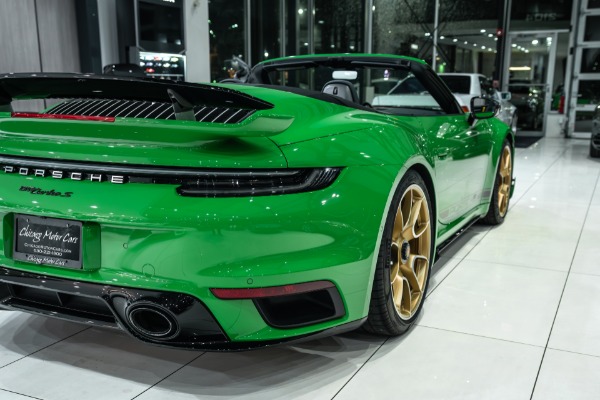 Used-2022-Porsche-911-Turbo-S-Convertible-Python-Green-RARE-Aero-Kit-Sport-Exhaust-FULL-PPF