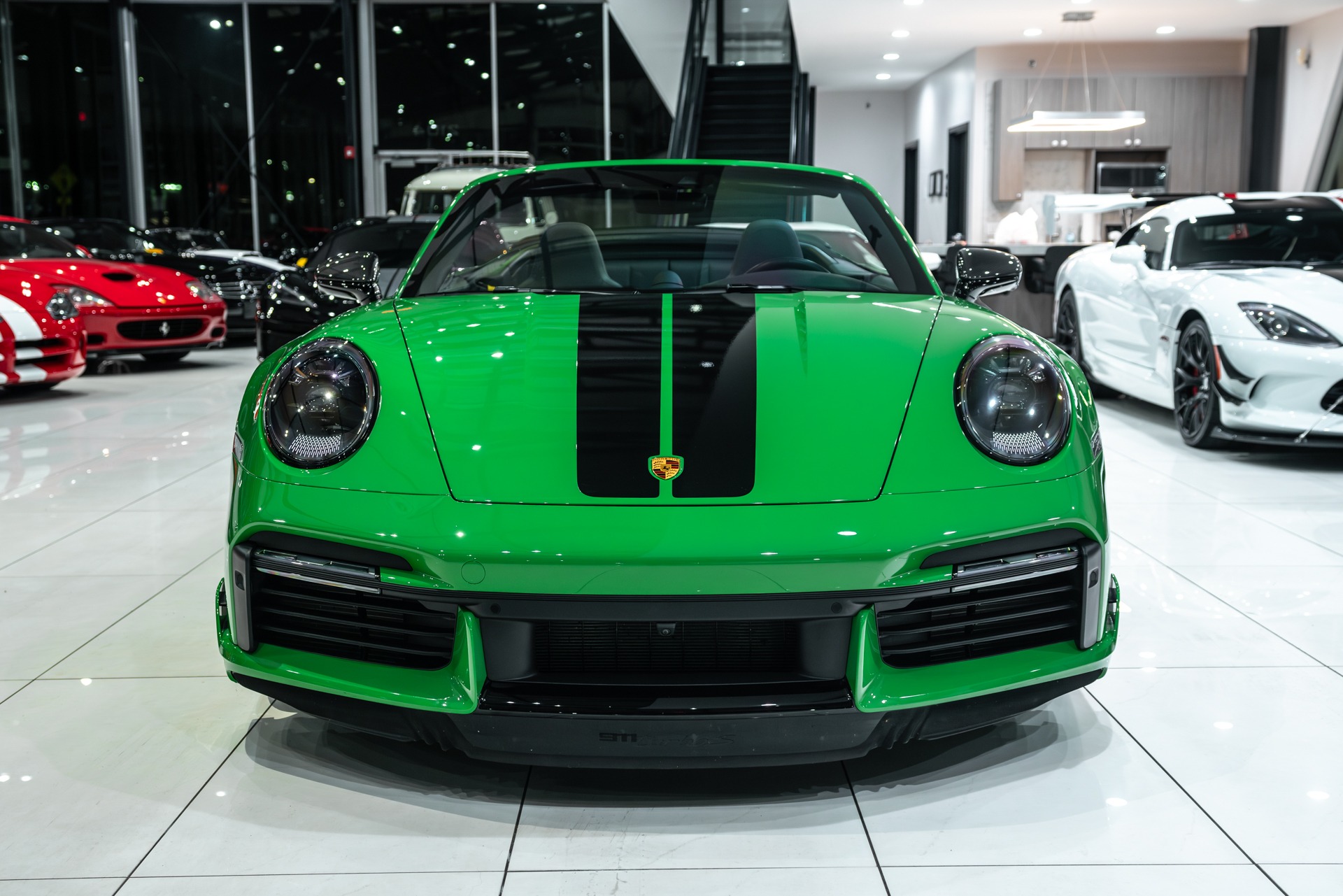 Used-2022-Porsche-911-Turbo-S-Convertible-Python-Green-RARE-Aero-Kit-Sport-Exhaust-FULL-PPF