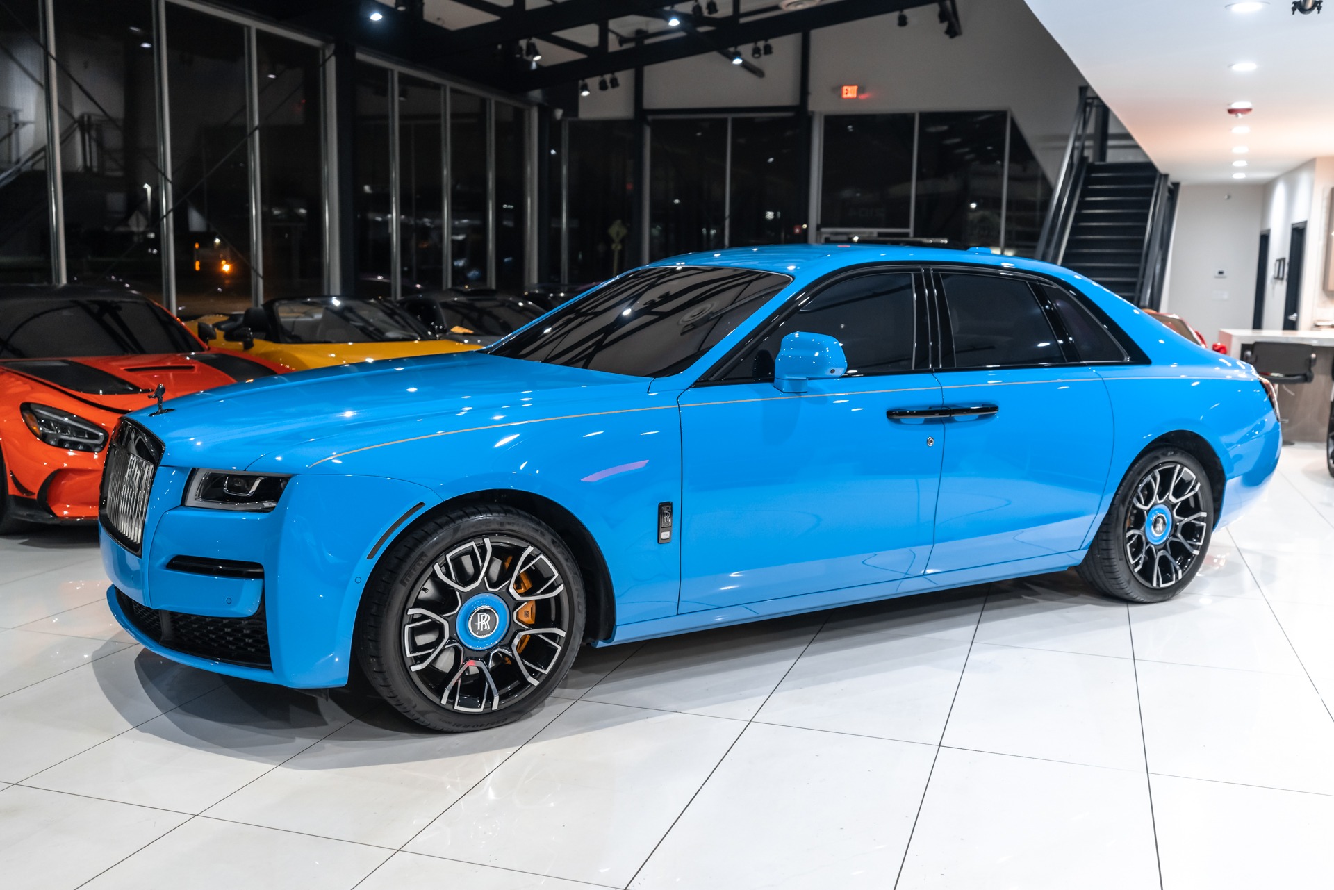 Used-2022-Rolls-Royce-Ghost-Black-Badge-Galileo-Blue-Bespoke-Interior-Original-MSRP-487k-LOADED