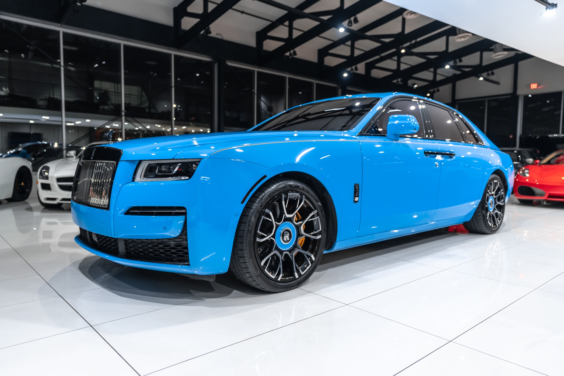 Used-2022-Rolls-Royce-Ghost-Black-Badge-Galileo-Blue-Bespoke-Interior-Original-MSRP-487k-LOADED