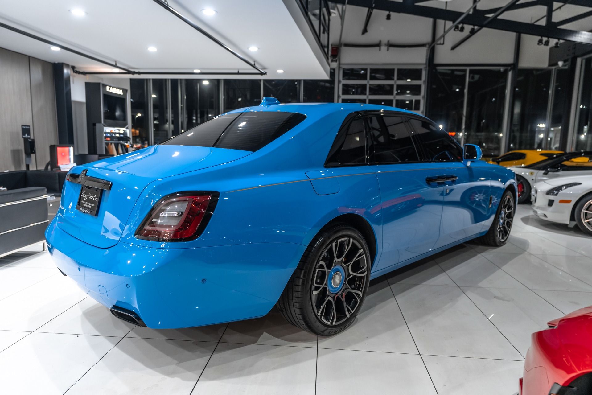 Used-2022-Rolls-Royce-Ghost-Black-Badge-Galileo-Blue-Bespoke-Interior-Original-MSRP-487k-LOADED