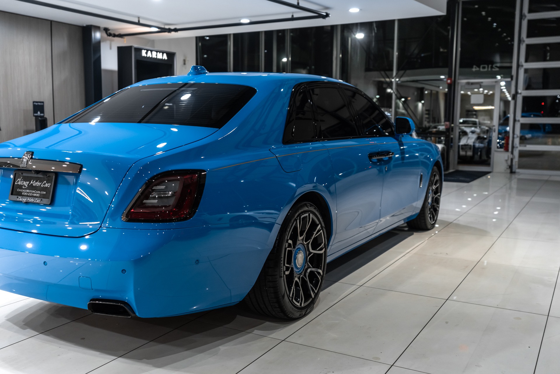 Used-2022-Rolls-Royce-Ghost-Black-Badge-Galileo-Blue-Bespoke-Interior-Original-MSRP-487k-LOADED