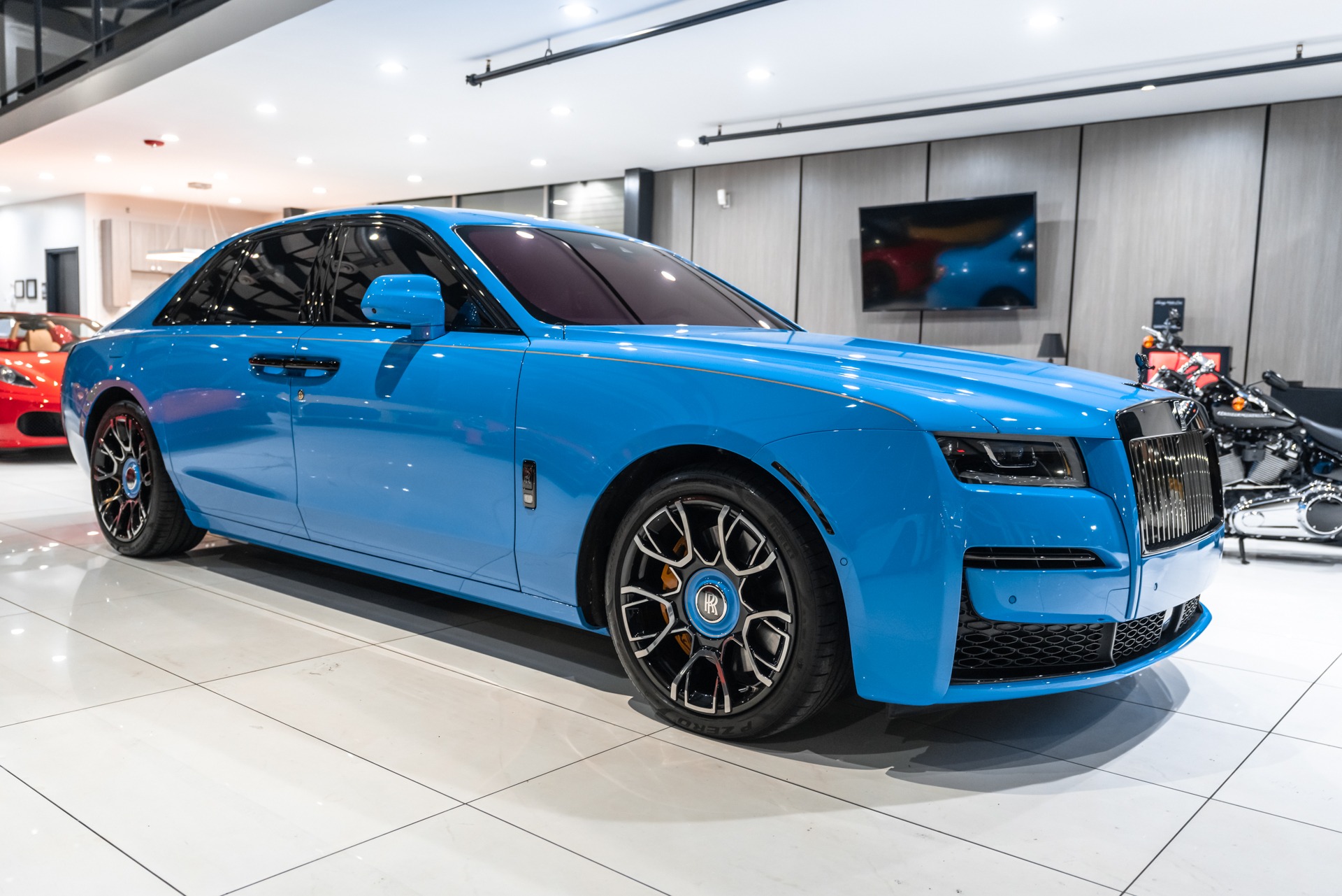 Used-2022-Rolls-Royce-Ghost-Black-Badge-Galileo-Blue-Bespoke-Interior-Original-MSRP-487k-LOADED