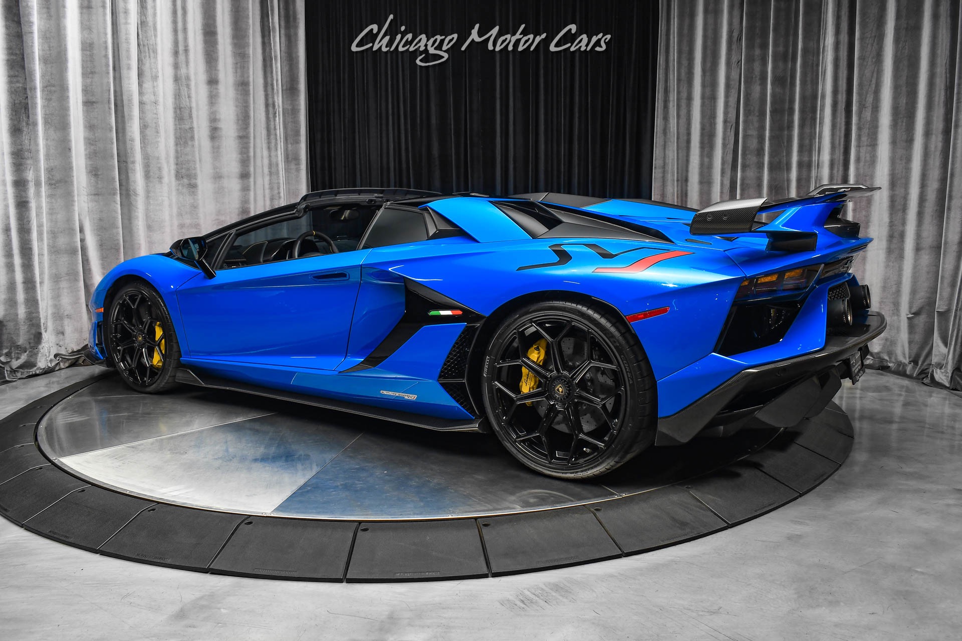 Used-2021-Lamborghini-Aventador-LP770-4-SVJ-Roadster-RARE-Blu-Nila-Paint-Electric-Seats-CERTIFIED