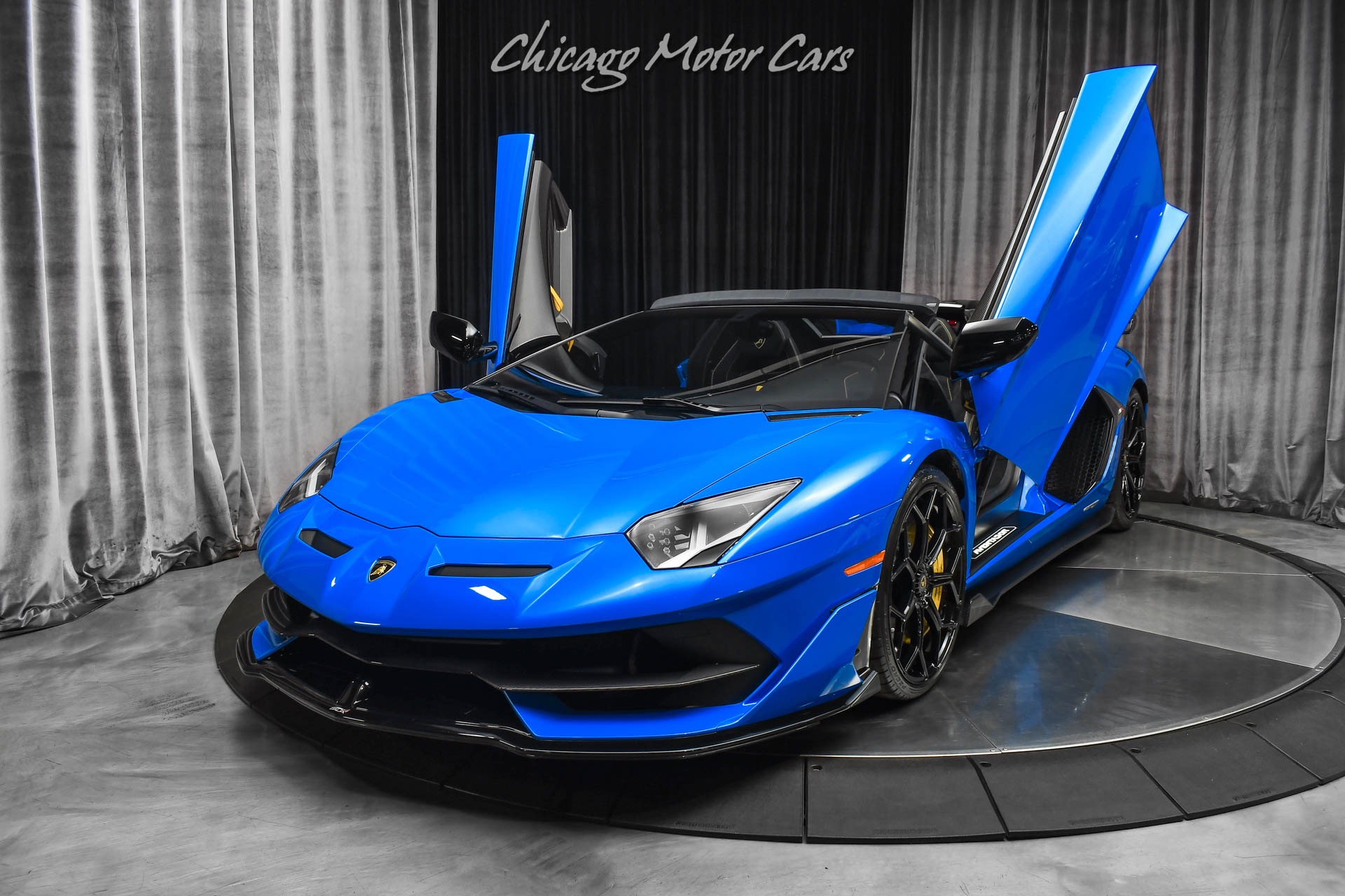 Used-2021-Lamborghini-Aventador-LP770-4-SVJ-Roadster-RARE-Blu-Nila-Paint-Electric-Seats-CERTIFIED