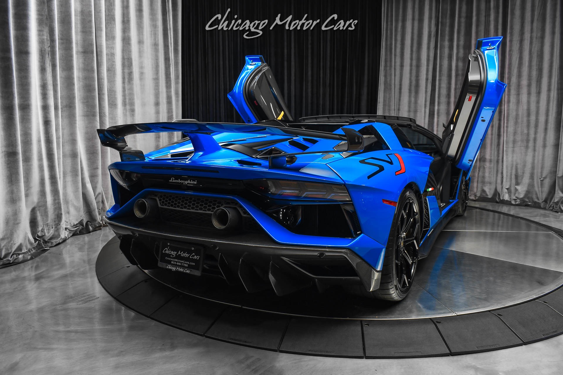 Used-2021-Lamborghini-Aventador-LP770-4-SVJ-Roadster-RARE-Blu-Nila-Paint-Electric-Seats-CERTIFIED