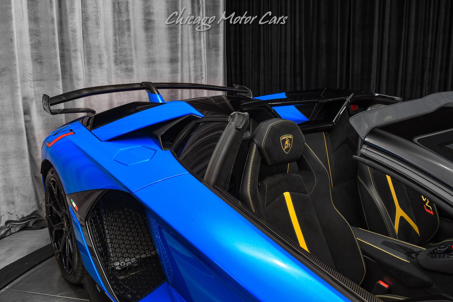 Used-2021-Lamborghini-Aventador-LP770-4-SVJ-Roadster-RARE-Blu-Nila-Paint-Electric-Seats-CERTIFIED