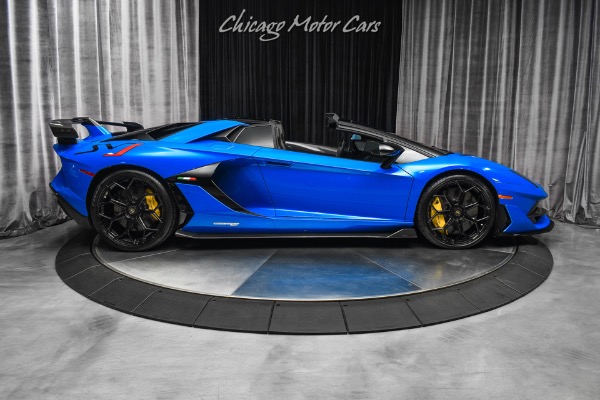 Used-2021-Lamborghini-Aventador-LP770-4-SVJ-Roadster-RARE-Blu-Nila-Paint-Electric-Seats-CERTIFIED