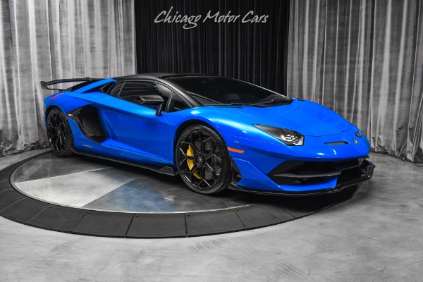 Used-2021-Lamborghini-Aventador-LP770-4-SVJ-Roadster-RARE-Blu-Nila-Paint-Electric-Seats-CERTIFIED