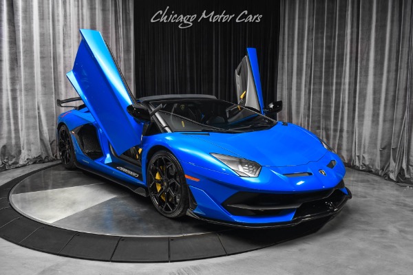 Used-2021-Lamborghini-Aventador-LP770-4-SVJ-Roadster-RARE-Blu-Nila-Paint-Electric-Seats-CERTIFIED