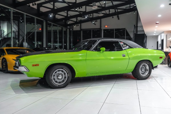 Used-1973-Dodge-Challenger-340-4-Barrel-Sub-Lime-Numbers-Matching-Car-Motor-Rebuild-Complete