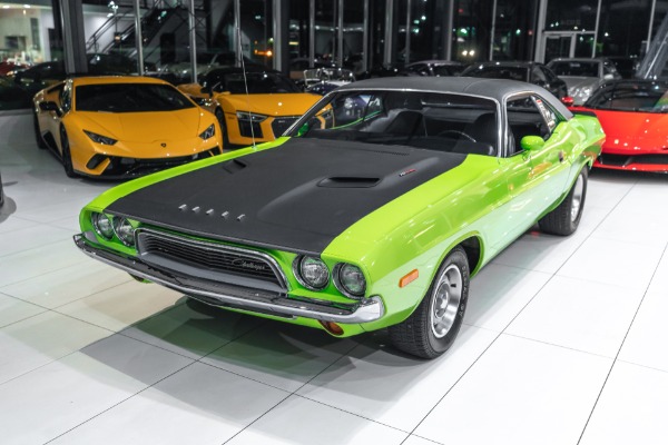 Used-1973-Dodge-Challenger-340-4-Barrel-Sub-Lime-Numbers-Matching-Car-Motor-Rebuild-Complete