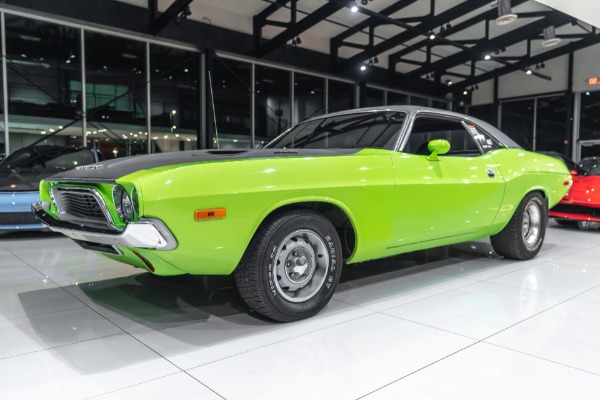 Used-1973-Dodge-Challenger-340-4-Barrel-Sub-Lime-Numbers-Matching-Car-Motor-Rebuild-Complete