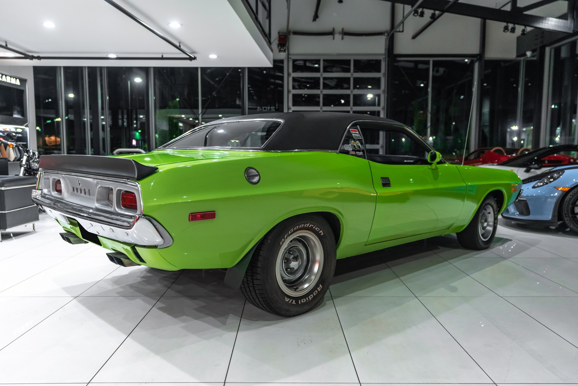 Used-1973-Dodge-Challenger-340-4-Barrel-Sub-Lime-Numbers-Matching-Car-Motor-Rebuild-Complete