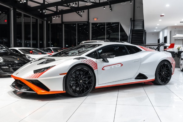 Used-2022-Lamborghini-Huracan-LP640-2-STO-Matte-White-Color-Combo-Vehicle-Lift-System-LOADED