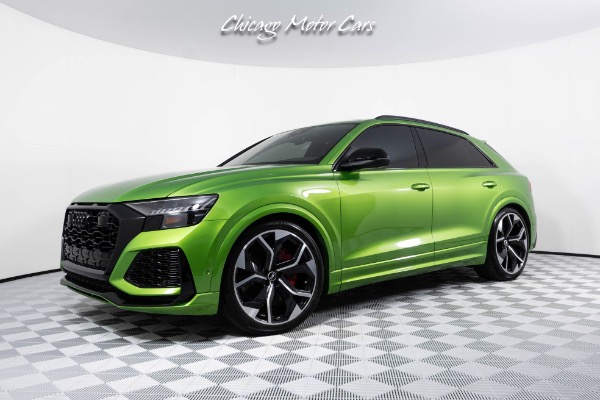 Used-2021-Audi-RS-Q8-40-T-Quattro-RARE-JAVA-GREEN-AUDI-EXCLUSIVE-COLOR-B-O-3D-AUDIO-SPORT-EXHAUST