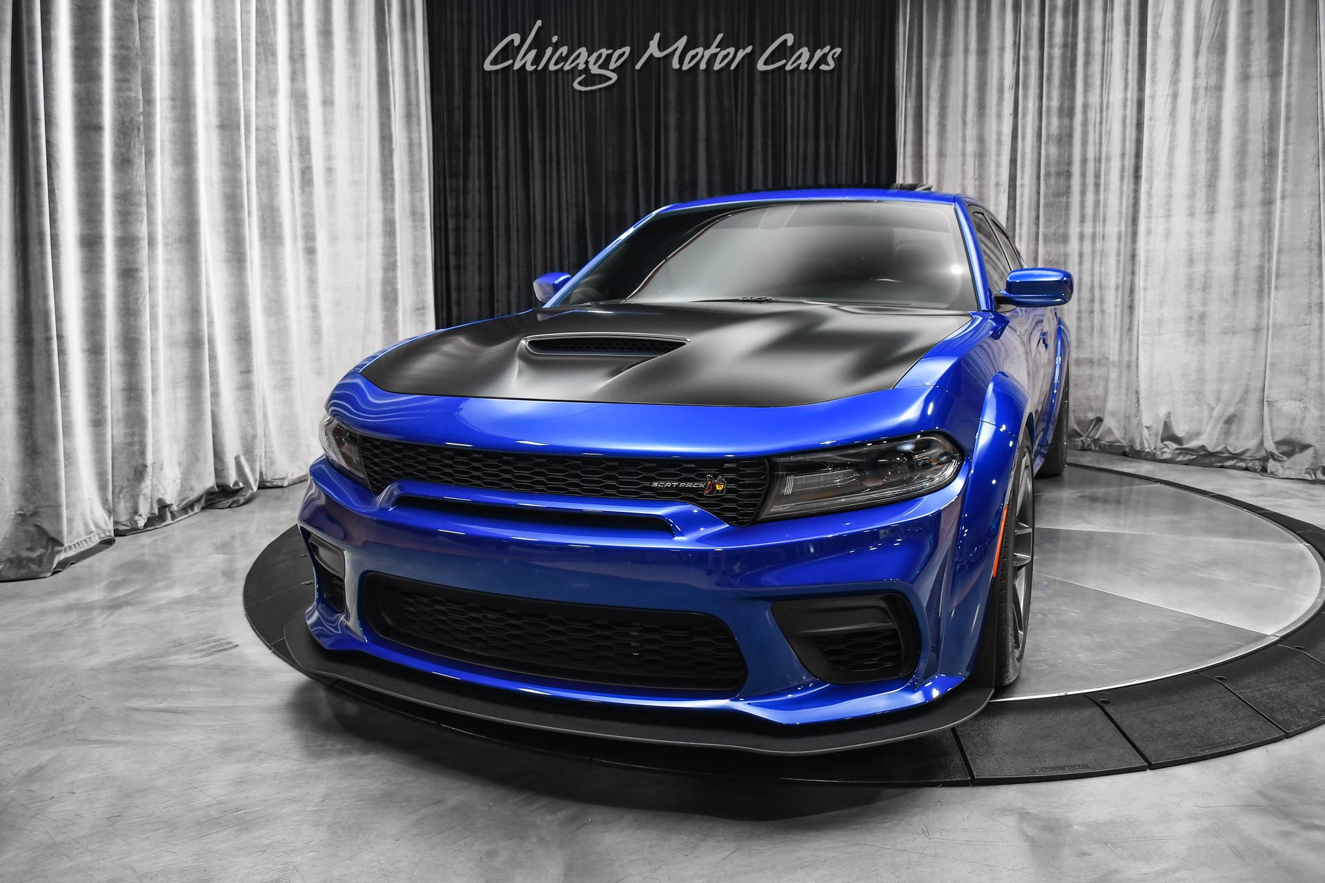 Used-2021-Dodge-Charger-Scat-Pack-Widebody-Indigo-Blue-Tastefully-Upgraded-MBRP-Exhaust-Carbon