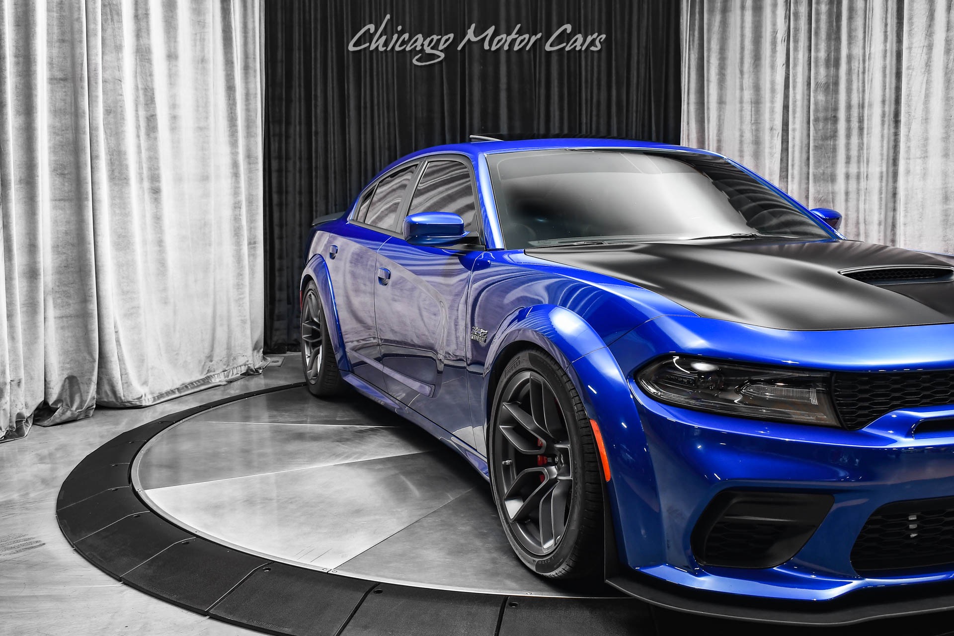 Used-2021-Dodge-Charger-Scat-Pack-Widebody-Indigo-Blue-Tastefully-Upgraded-MBRP-Exhaust-Carbon