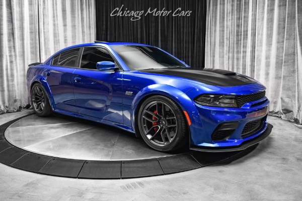 Used-2021-Dodge-Charger-Scat-Pack-Widebody-Indigo-Blue-Tastefully-Upgraded-MBRP-Exhaust-Carbon