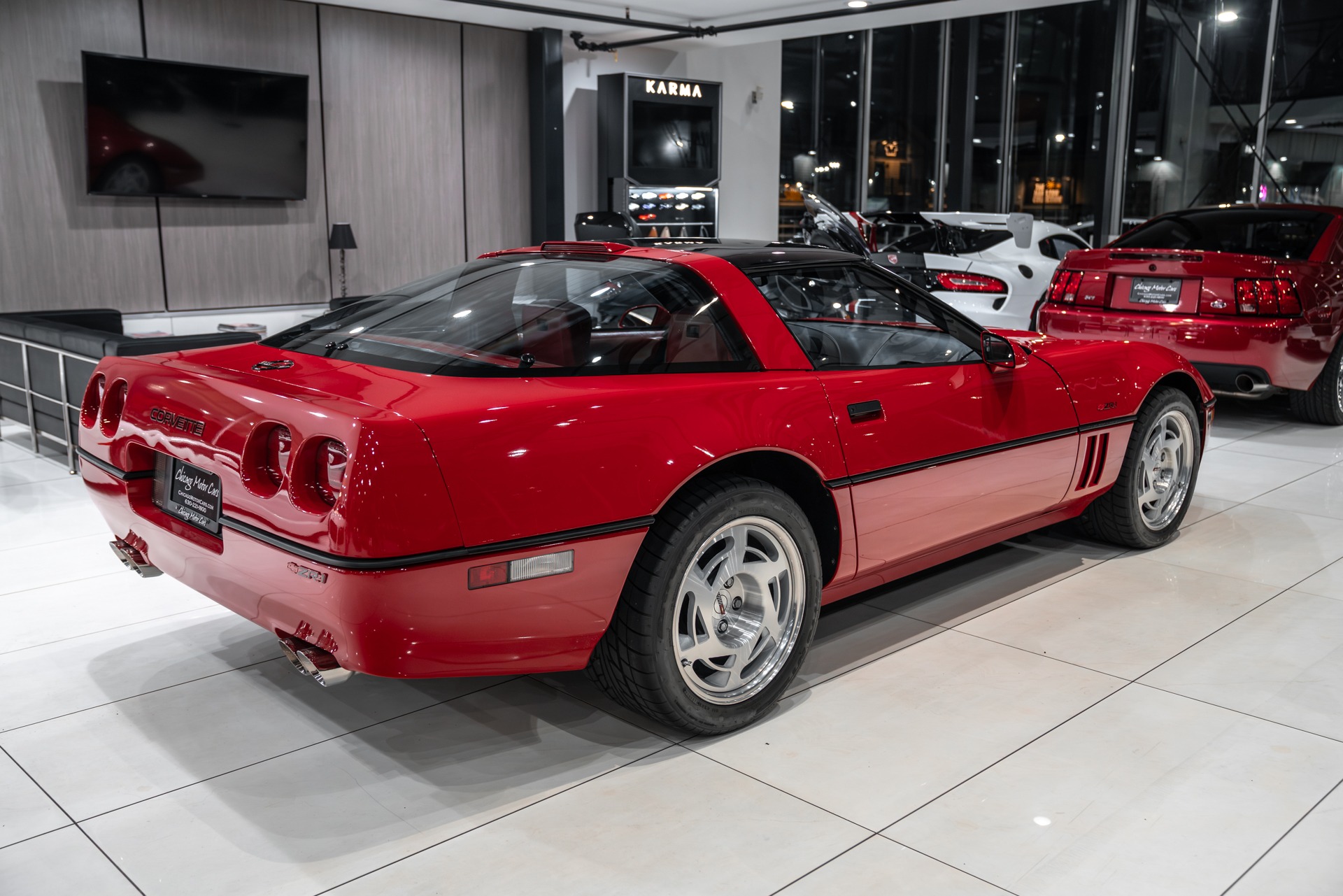 Used-1990-Chevrolet-Corvette-ZR1-Coupe-Red-on-Red-ONLY-6800-Miles-Collector-Car-RARE-ZR1