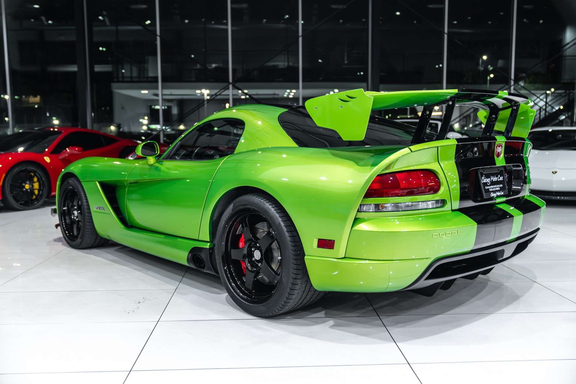 Used-2010-Dodge-Viper-SRT-10-ACR-Coupe-6-Speed-Manual-Snakeskin-Green-Pearl-LOW-Miles-RARE