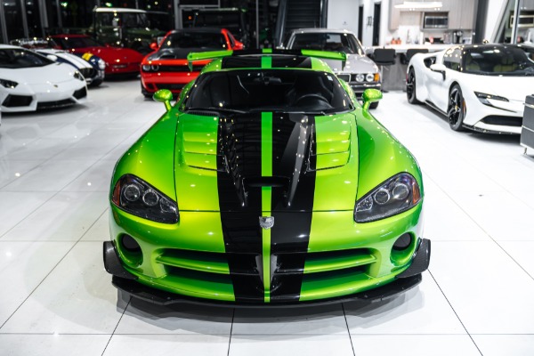 Used-2010-Dodge-Viper-SRT-10-ACR-Coupe-6-Speed-Manual-Snakeskin-Green-Pearl-LOW-Miles-RARE