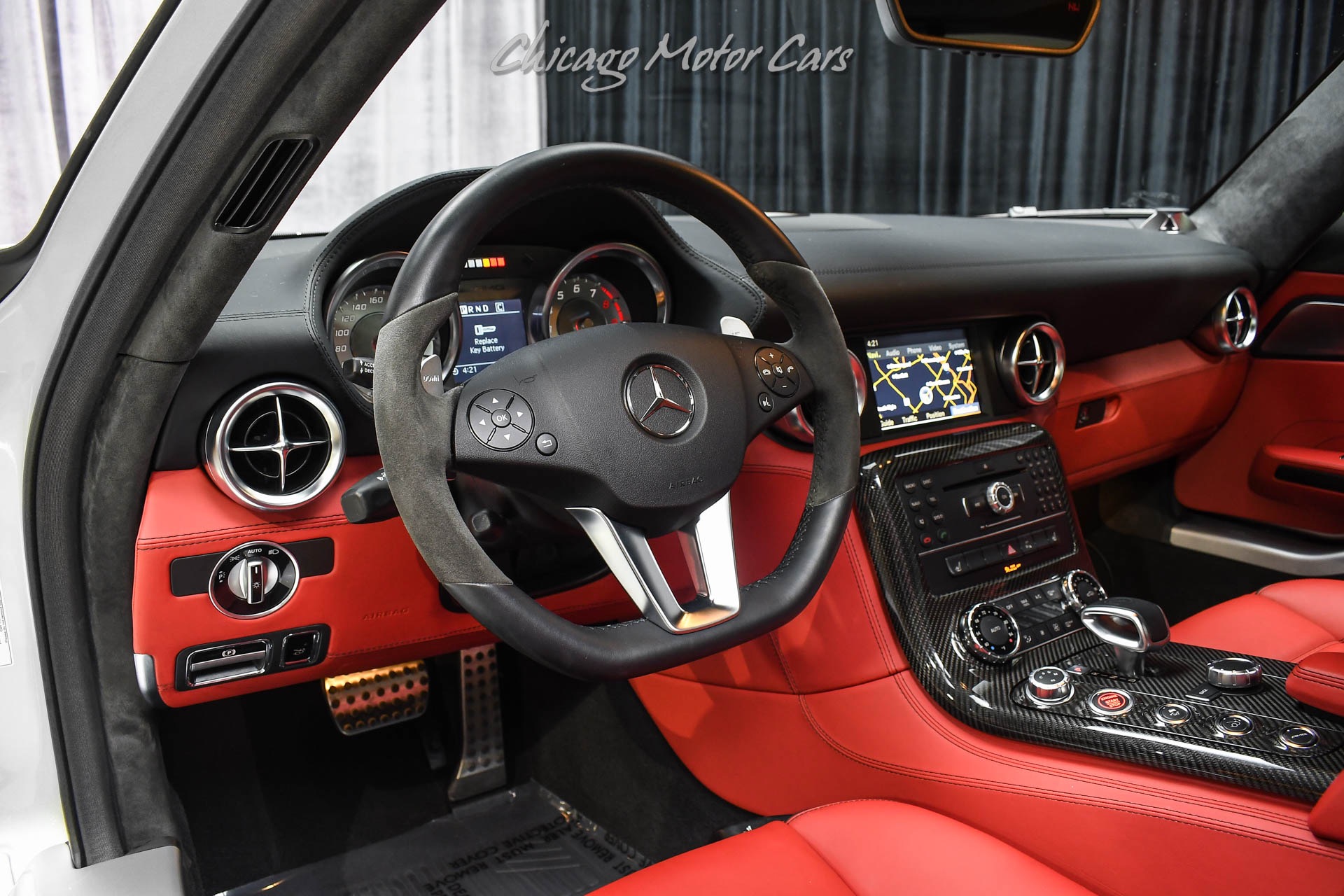 Used-2012-Mercedes-Benz-SLS-AMG-RARE-Gullwing-Coupe-HOT-Color-Combo-Carbon-Fiber-Trim-B-O-ONLY-7k-Miles