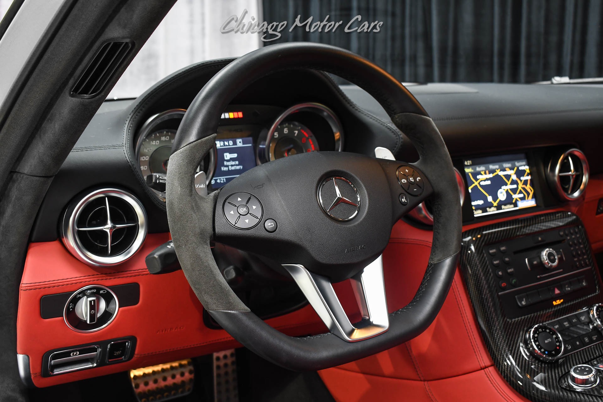 Used-2012-Mercedes-Benz-SLS-AMG-RARE-Gullwing-Coupe-HOT-Color-Combo-Carbon-Fiber-Trim-B-O-ONLY-7k-Miles