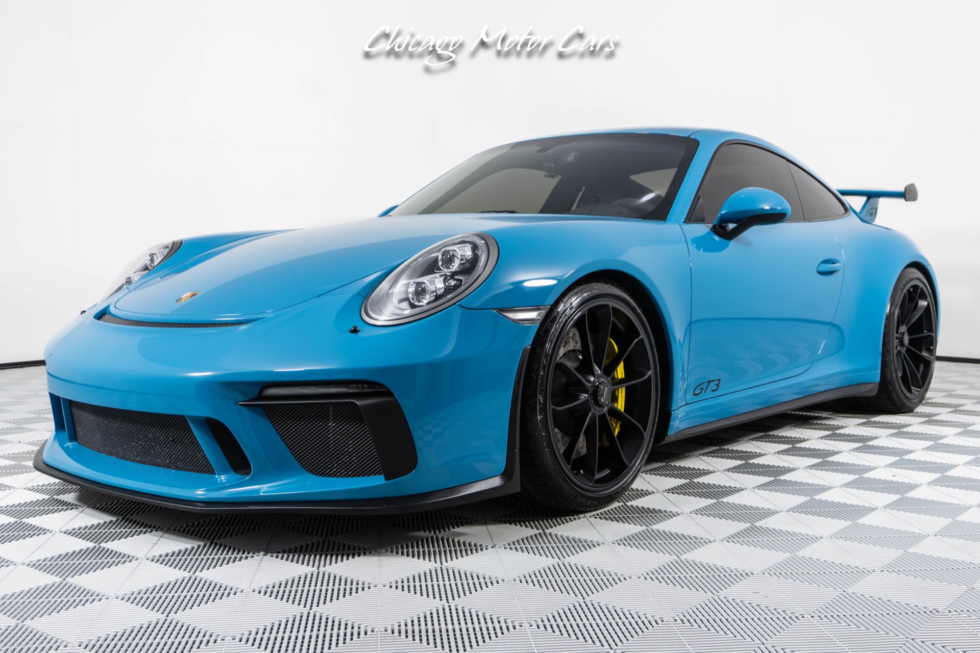 Used-2018-Porsche-911-GT3-Rare-Miami-Blue-Front-End-Lifter-Loaded