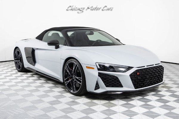 Used-2023-Audi-R8-V10-Performance-52-Quattro-Spyder-ONLY-865-Miles-Suzuka-Gray-Black-Optics-Pkg