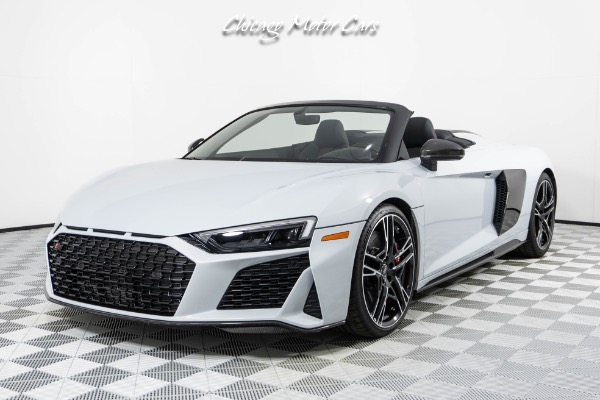 Used-2023-Audi-R8-V10-Performance-52-Quattro-Spyder-ONLY-865-Miles-Suzuka-Gray-Black-Optics-Pkg