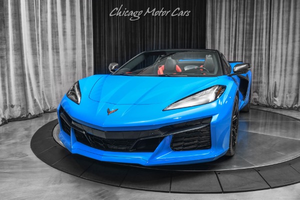 Used-2023-Chevrolet-Corvette-Z06-Convertible-3LZ-Rapid-Blue-Red-Interior-LOADED-Carbon-Fiber-Upgrades