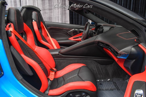 Used-2023-Chevrolet-Corvette-Z06-Convertible-3LZ-Rapid-Blue-Red-Interior-LOADED-Carbon-Fiber-Upgrades