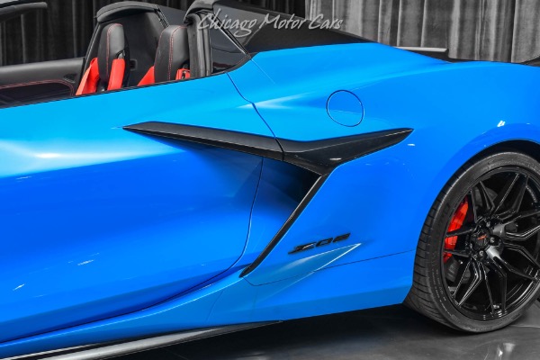 Used-2023-Chevrolet-Corvette-Z06-Convertible-3LZ-Rapid-Blue-Red-Interior-LOADED-Carbon-Fiber-Upgrades