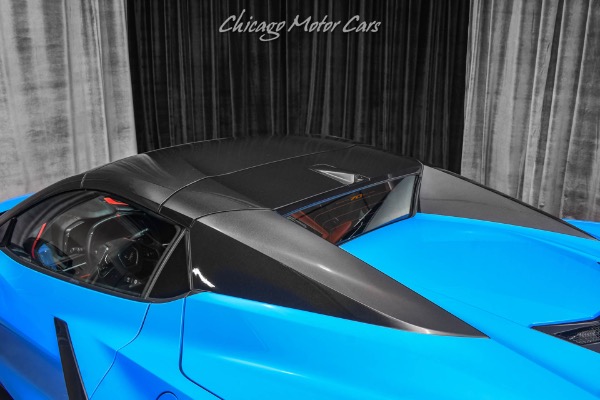 Used-2023-Chevrolet-Corvette-Z06-Convertible-3LZ-Rapid-Blue-Red-Interior-LOADED-Carbon-Fiber-Upgrades