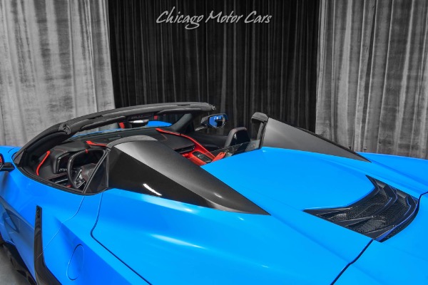 Used-2023-Chevrolet-Corvette-Z06-Convertible-3LZ-Rapid-Blue-Red-Interior-LOADED-Carbon-Fiber-Upgrades