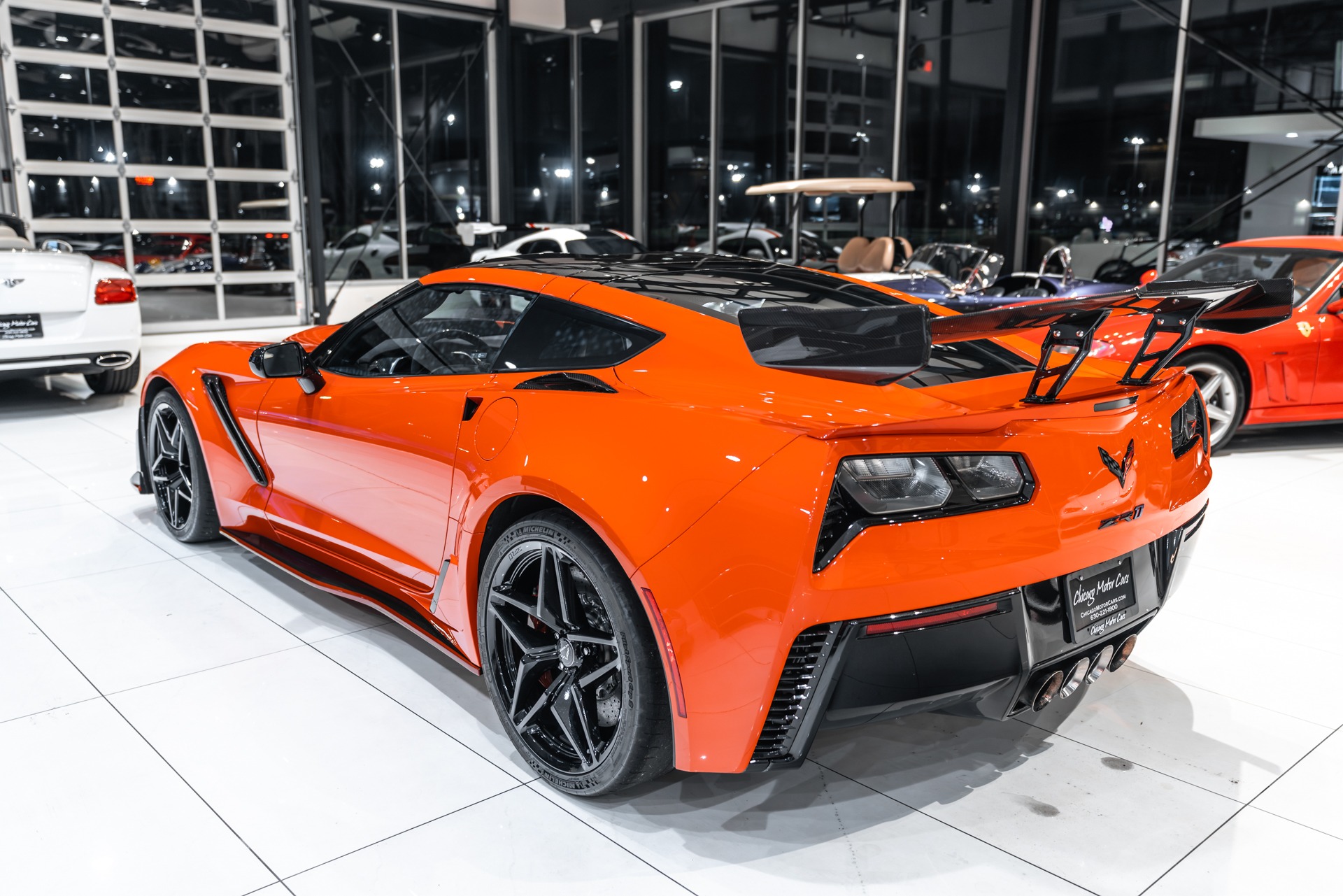 Used-2019-Chevrolet-Corvette-ZR1-3ZR-ZTK-Coupe-Sebring-Orange-Pkg-Only-300-Miles-LOADED