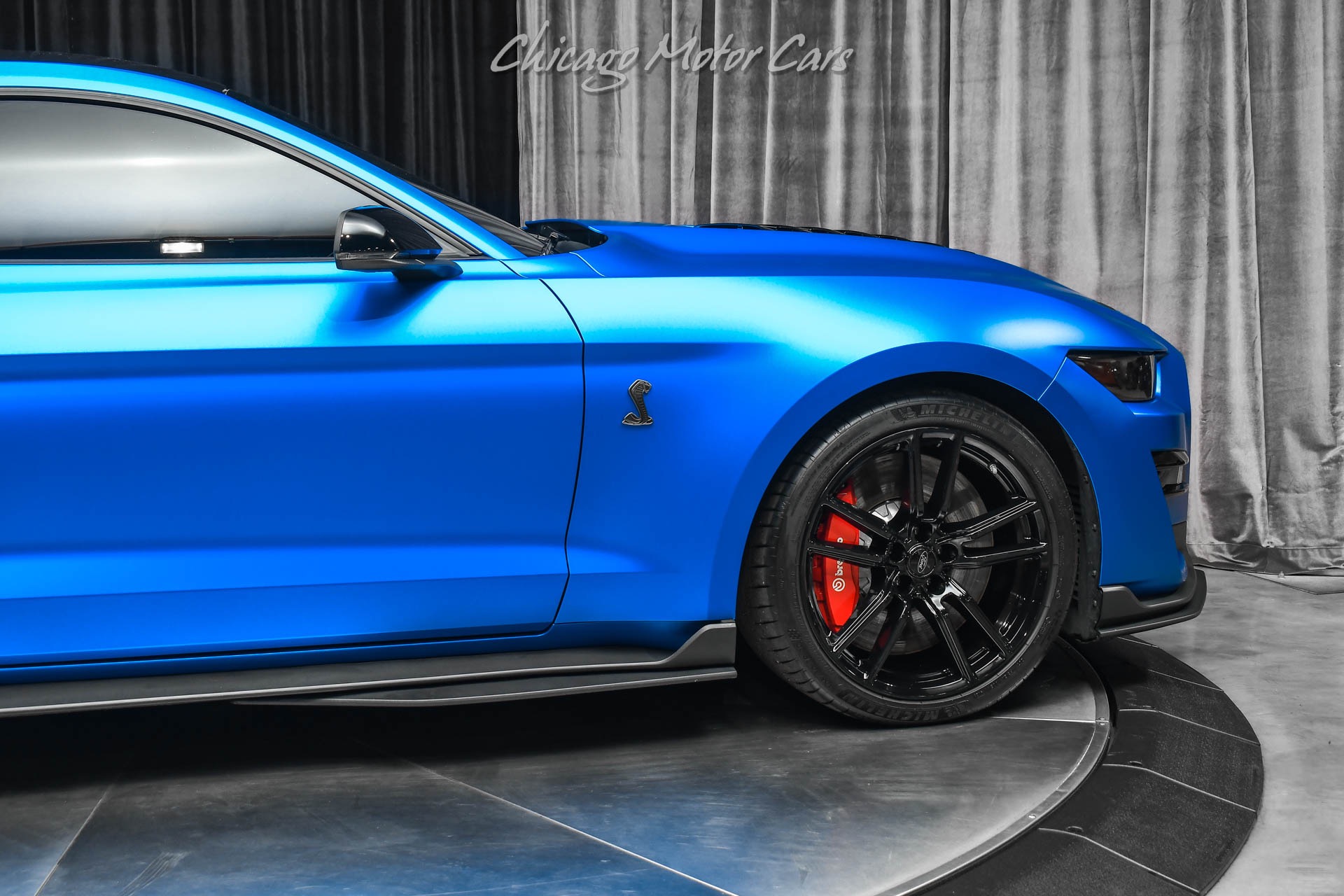 Used-2020-Ford-Mustang-Shelby-GT500-Matte-Blue-Wrap-Tech-Pkg-Carbon-Pkg