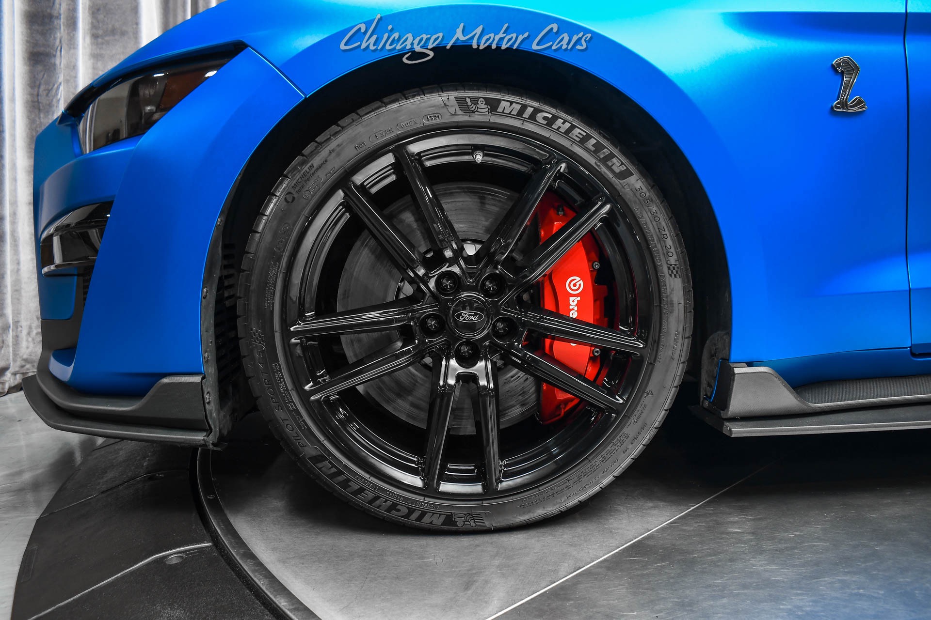 Used-2020-Ford-Mustang-Shelby-GT500-Matte-Blue-Wrap-Tech-Pkg-Carbon-Pkg