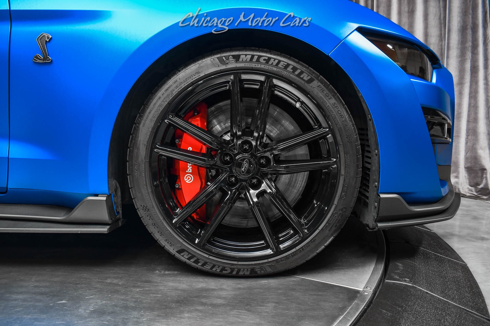 Used-2020-Ford-Mustang-Shelby-GT500-Matte-Blue-Wrap-Tech-Pkg-Carbon-Pkg