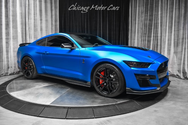 Used-2020-Ford-Mustang-Shelby-GT500-Matte-Blue-Wrap-Tech-Pkg-Carbon-Pkg