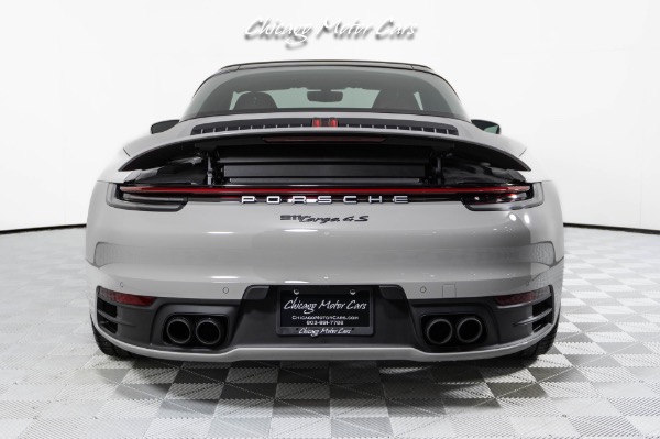 Used-2023-Porsche-911-Targa-4S-Only-789-Miles-Rare-Chalk-Paint-Bordeaux-Red-Interior-Front-end-Lifter