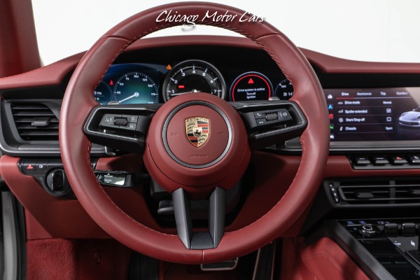 Used-2023-Porsche-911-Targa-4S-Only-789-Miles-Rare-Chalk-Paint-Bordeaux-Red-Interior-Front-end-Lifter