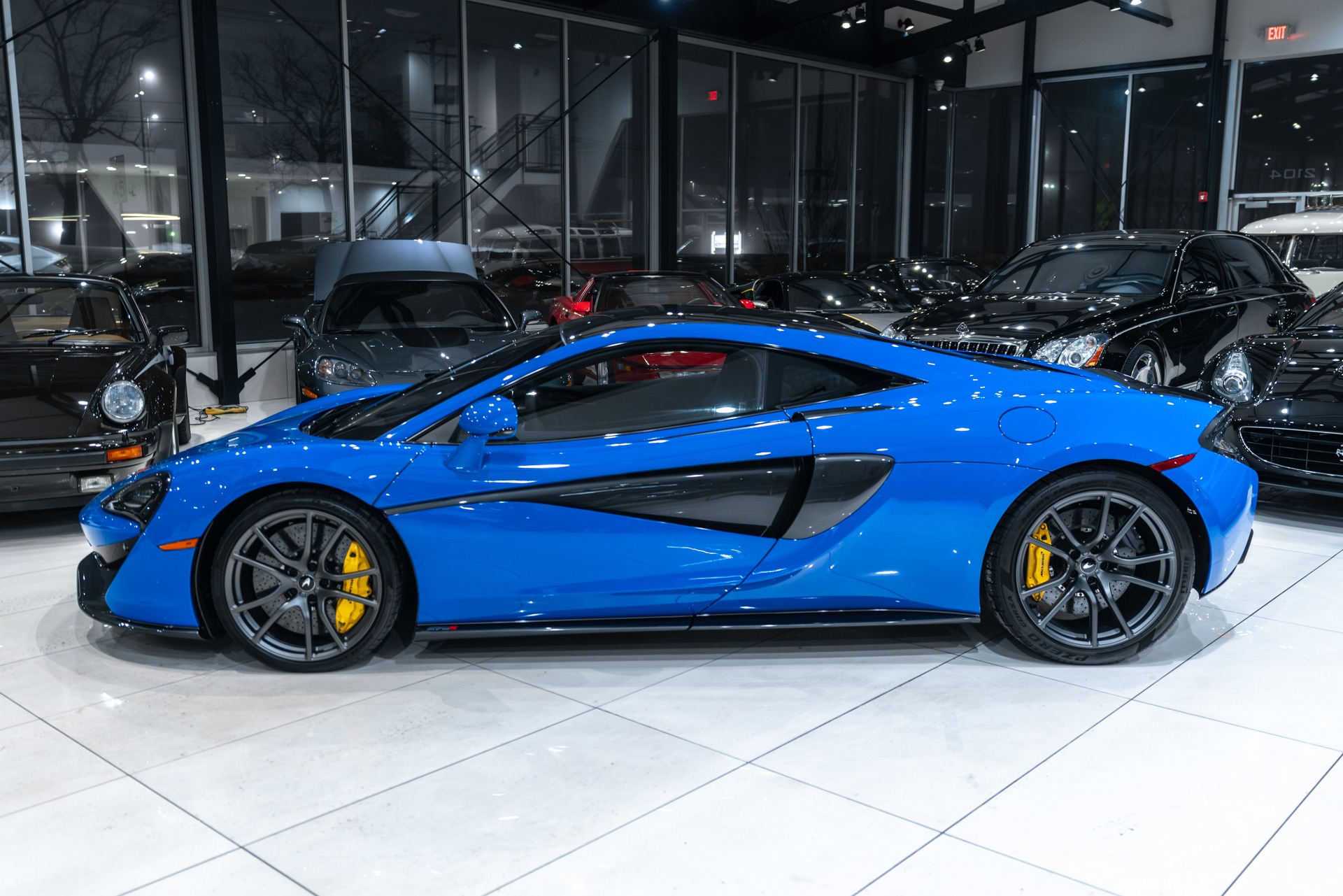 Used-2019-McLaren-570S-Coupe-ONLY-4k-Miles-Track-Pack-Front-Lift-RARE-MSO-Paris-Blue-LOADED